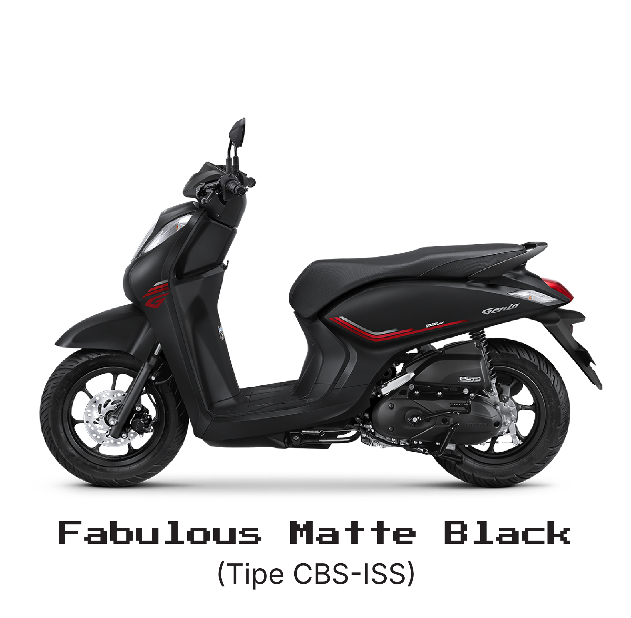 Motor honda genio, fabulous matte black tipe cbs-iss.